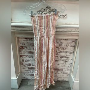 Strapless pants jumpsuit